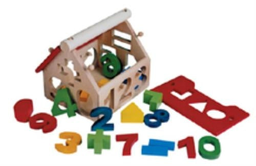 Number and shape sorting house Wooden Toy