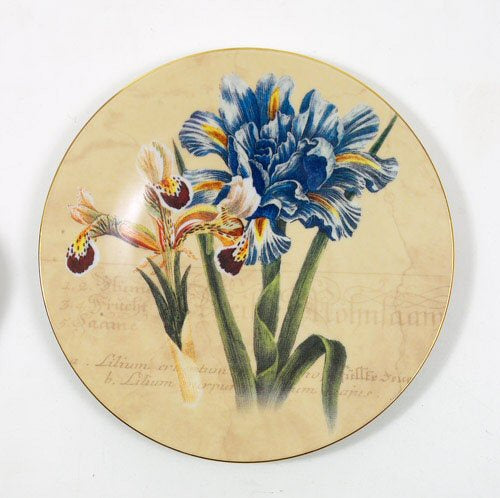 Bohemia China Wall Plate- Blue Iris