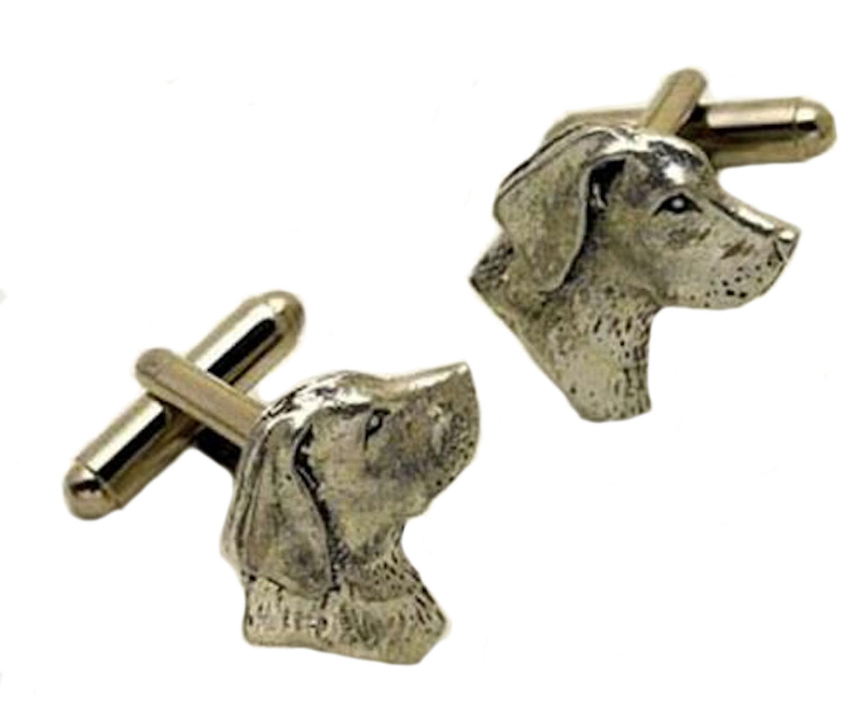 English Pewter Labrador Head Cufflinks