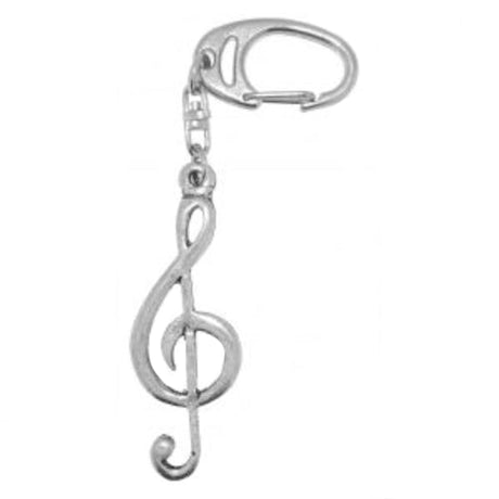 English Pewter Treble Clef Music Note Keyring
