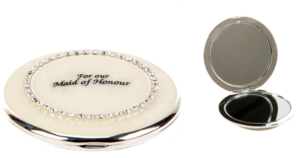 Juliana Wedding Party Keepsake Mirror Compact - For Our Maid of Honour