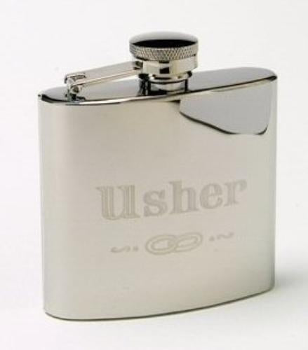 Harvey Makin 4oz Stainless Steel Hip Flask - Wedding Party (Usher)