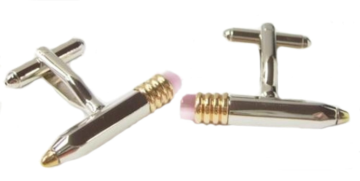 Pencil with Eraser Cufflinks