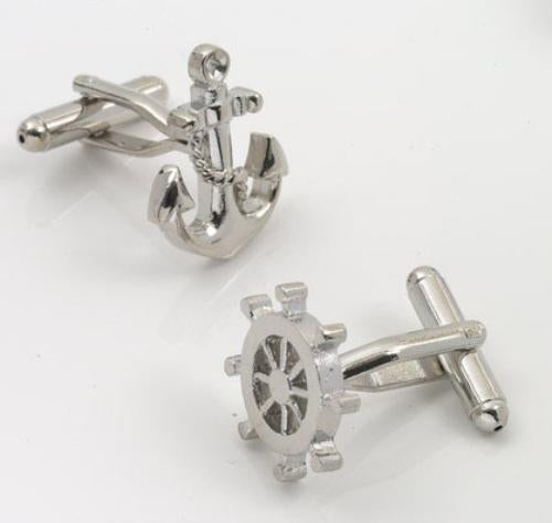 Ships Wheel & Anchor Cufflinks