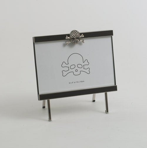 Silver Options Photo Frame 6" x 4" - Skull