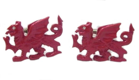 Red Welsh Dragon Y Ddraig Goch Cufflinks