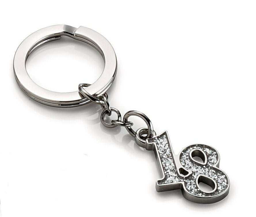 Silver Options Keyring - 18th Birthday