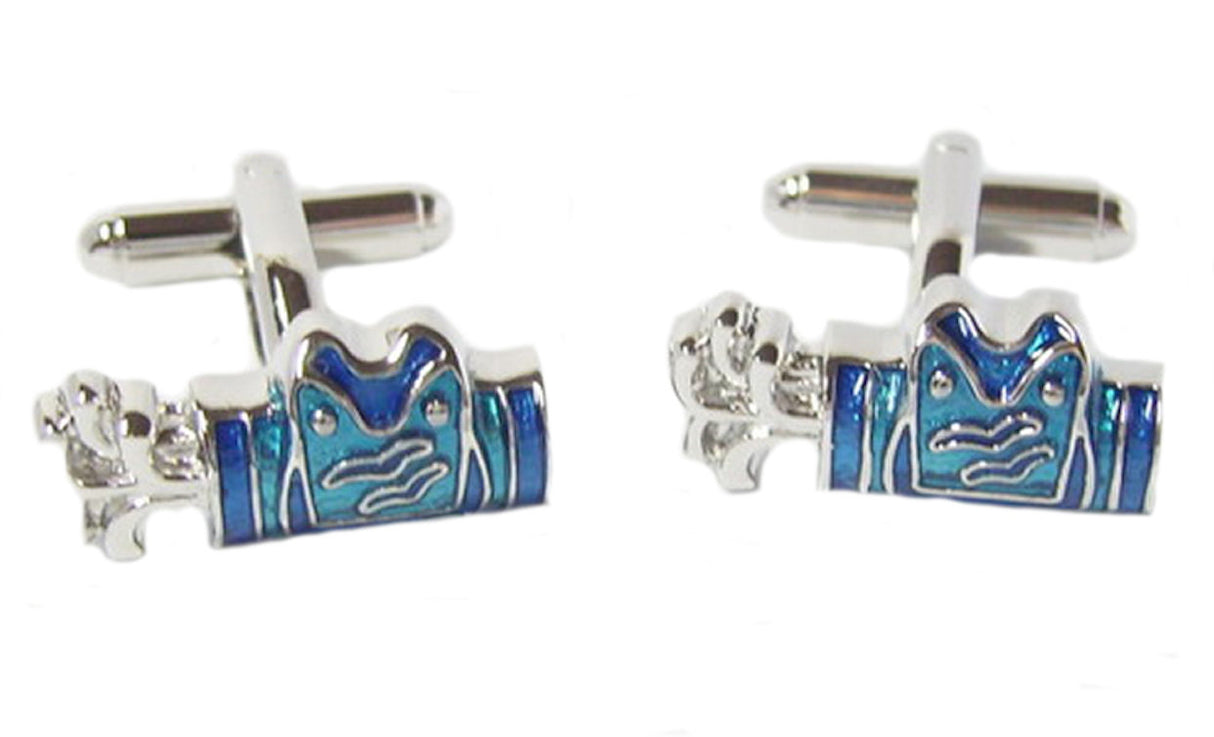 Blue Golf Bag Cufflinks