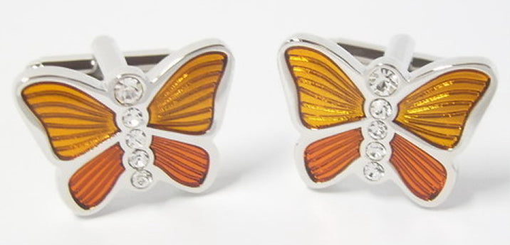 Orange Butterfly Cufflinks