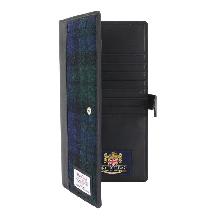 Harris Tweed Travel Document Wallet: Bragar Black Watch