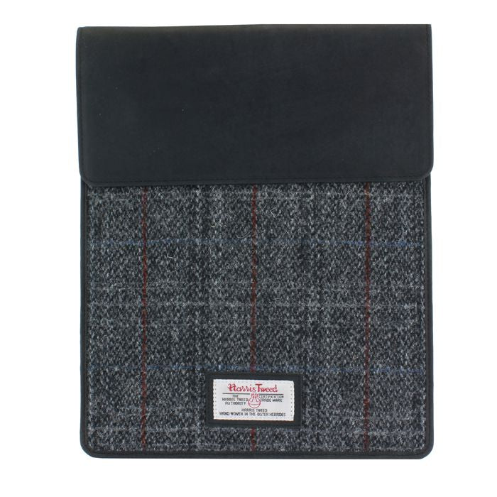 Harris Tweed Tablet Sleeve Case: Berneray Grey