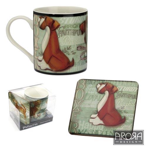 My Pedigree Pals Boxer Dog Mug & Coaster Set