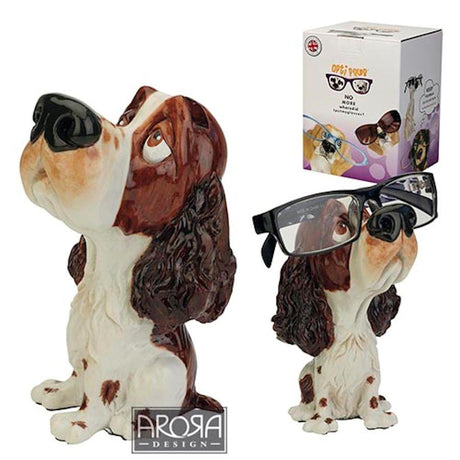 Optipaws Liver/White Springer Spaniel Dog Glasses Holder