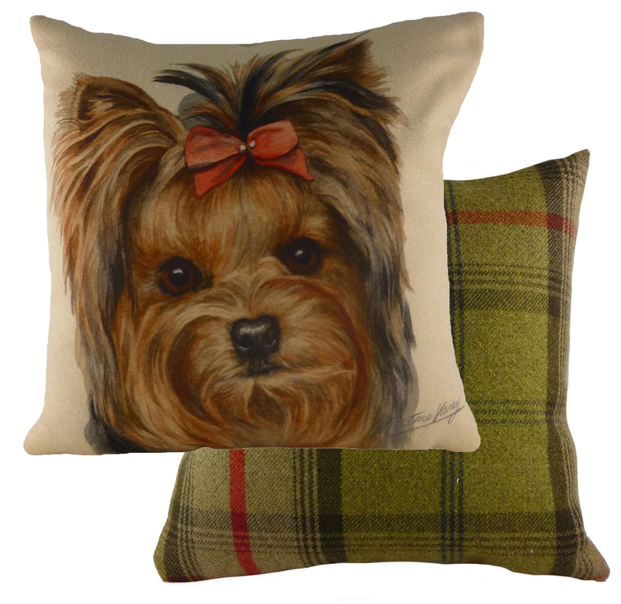 Evans Lichfield Waggydogz Cushion Cover: Yorkie 17x17"