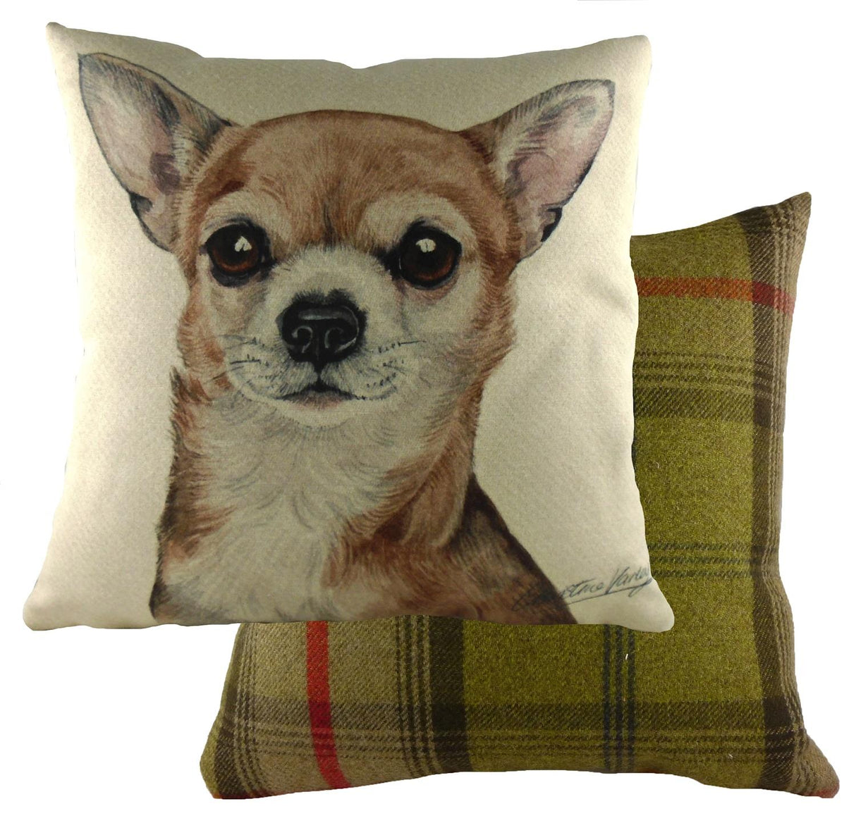 Evans Lichfield Waggydogz Cushion Cover: Chihuahua 17x17"