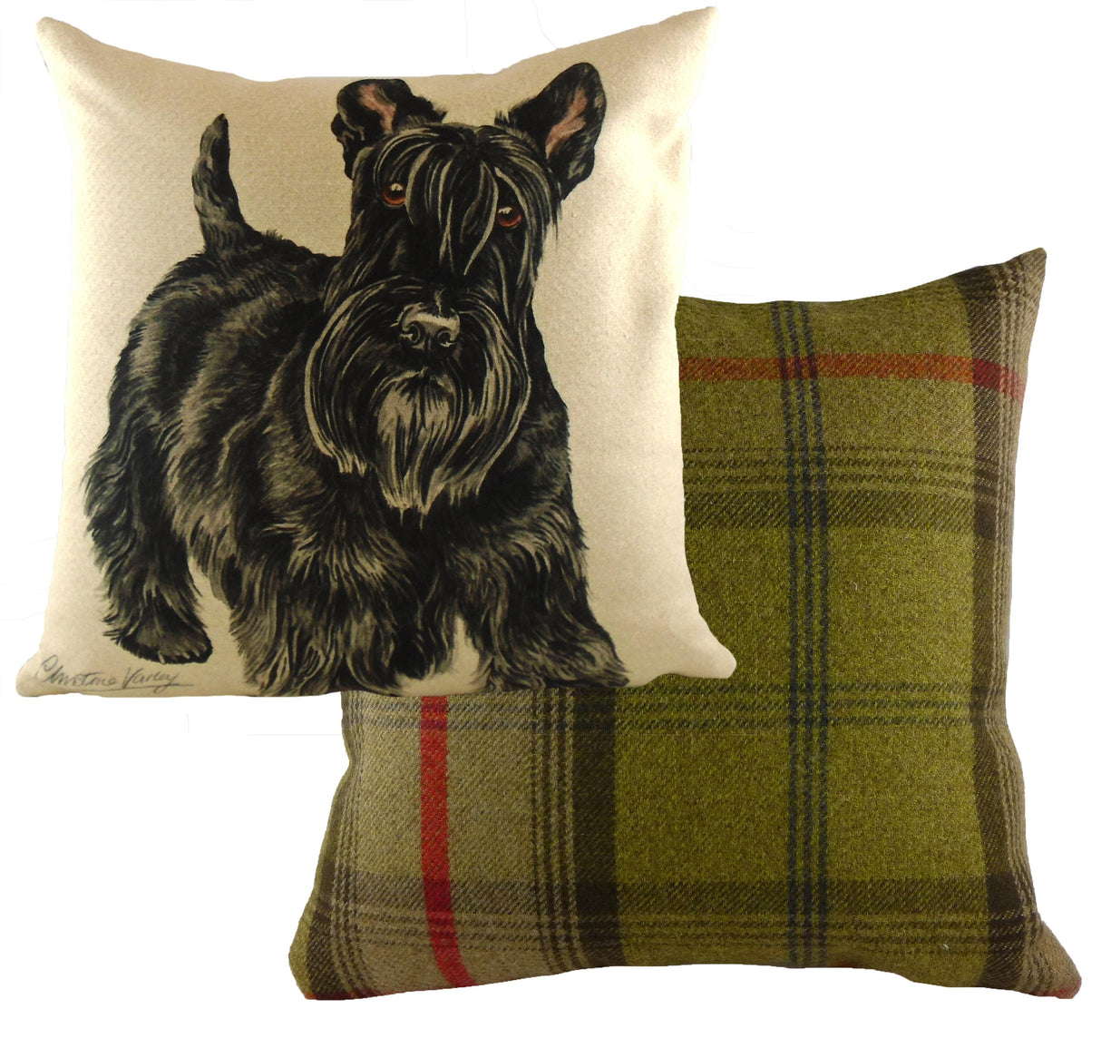 Evans Lichfield Waggydogz Cushion Cover: Scottish Terrier 17x17"