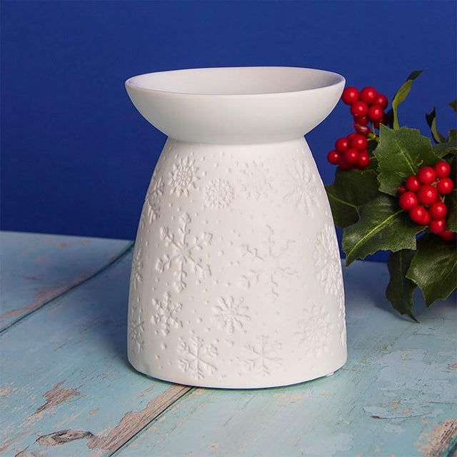 Desire Wax Melt Warmer/Oil Burner - White Christmas Snowflake